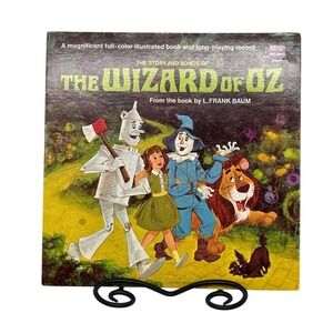 The Story and Songs of The Wizard of Oz Disneyland Vinyl Record Book and LP 1969